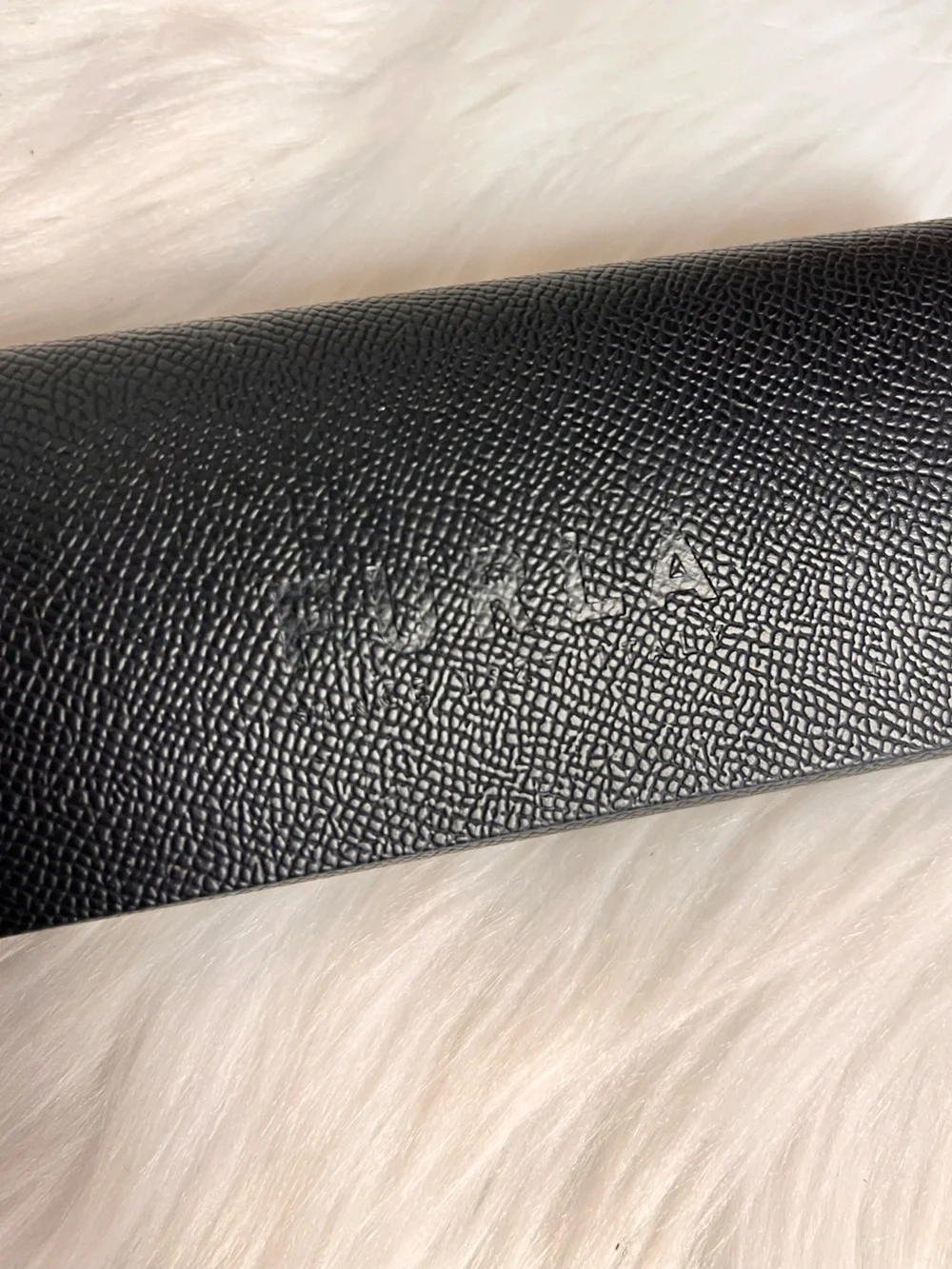 Furla Black Textured Eyeglass Case
